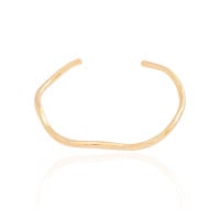 Bracelete Ondulado Banhado a Ouro 18K