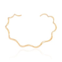 Aro Ondas Banhado a Ouro 18K