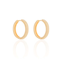 Brinco Argola Lisa Reta 2.1 cm Banhado a Ouro 18K