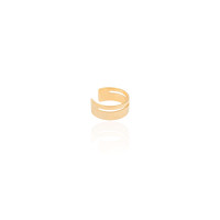 Piercing Liso Vazado Banhado a Ouro 18K