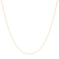 Gargantilha Longa Bolinhas 1.5 mm Banhado a Ouro 18K