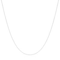 Gargantilha Longa Bolinhas 1.5 mm Ródio Branco