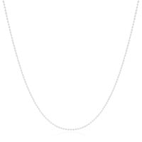 Gargantilha Longa Bolinhas 1.5 mm Ródio Branco