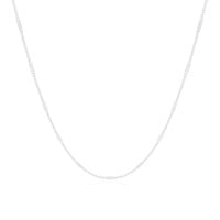 Choker Malha Achatadas Ródio Branco