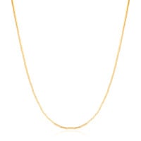 Gargantilha Longa Canutilhos 2 mm Banhado a Ouro 18K