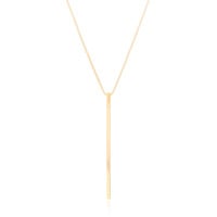 Gargantilha Longa Palito Banhado a Ouro 18K