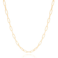 Gargantilha Elos 5 mm Lisos Banhado a Ouro 18K