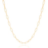 Gargantilha Elos 5 mm Lisos Banhado a Ouro 18K