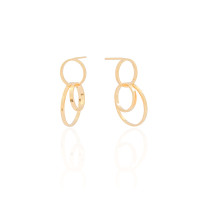 Brinco Círculos Entrelaçados 2.6 cm Banhado a Ouro 18K