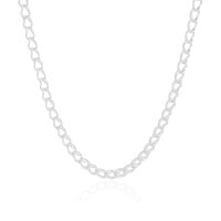 Choker Elos Duplos 5 mm Ródio Branco