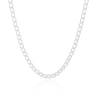 Choker Elos Duplos 5 mm Ródio Branco