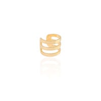 Piercing Três Filetes Banhado a Ouro 18K