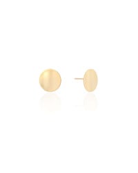 Brinco Redondo Flat Liso 1.2 cm Banhado a Ouro 18K