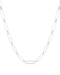 Choker Elos Ovais 5 mm Ródio Branco