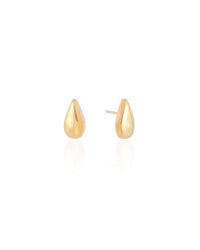 Brinco Gota Lisa 1.5 cm Banhado a Ouro 18K