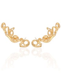 Ear Cuff Entrelaçado Banhado a Ouro 18K