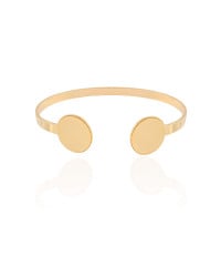 Bracelete Detalhe Redondo Liso 4 mm Banhado a Ouro 18K
