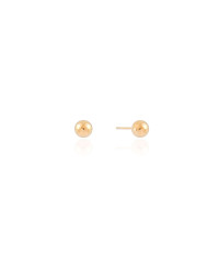 Brinco Bola Lisa 6 mm Banhado a Ouro 18K