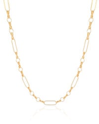 Choker Elos Ovais e Circulares Banhado a Ouro 18K