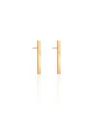 Brinco Palito Liso Banhado a Ouro 18K