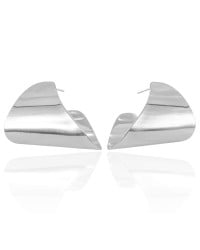 Brinco Argola Lisa 2.0 cm Ródio Branco