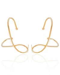 Ear Cuff em X Banhado a Ouro 18K