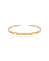 Bracelete Flat Liso 3 mm Banhado a Ouro 18K
