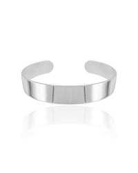 Bracelete Liso 1 cm Ródio Branco