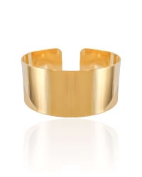 Bracelete Liso 2,5 cm Banhado a Ouro 18K