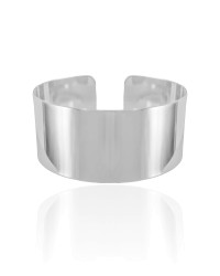Bracelete Liso 2,5 cm Ródio Branco