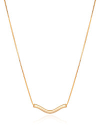 Gargantilha Veneziana Pingente Ondulado Banhado a Ouro 18K - 50 cm