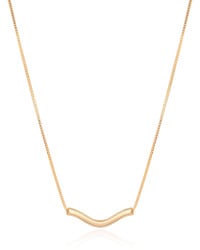 Gargantilha Veneziana Pingente Ondulado Banhado a Ouro 18K