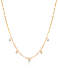 Choker Bolinhas Achatadas Pontos de Luz Cristal Banhado a Ouro 18K