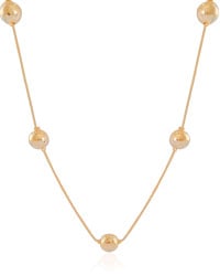 Gargantilha Veneziana Bolas Lisas Banhado a Ouro 18K
