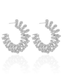 Brinco Argola Mola Ródio Branco