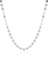 Choker Plaquinhas Redondas Flat Ródio Branco