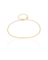 Pulseira Bolinhas Achatadas Banhado a Ouro 18K