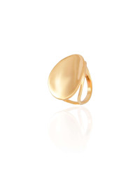 Anel Redondo Liso Tamanho 14 Banhado a Ouro 18K