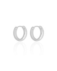 Brinco Argola Lisa 1.5 cm Ródio Branco
