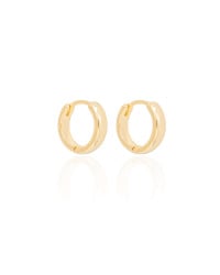 Brinco Argola Lisa 1.3 cm Banhado a Ouro 18K