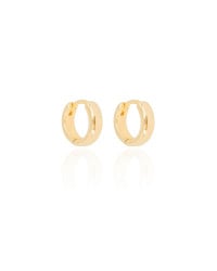 Brinco Argola Lisa 1.0 cm Banhado a Ouro 18K