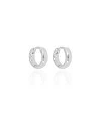 Brinco Argola Lisa 1.0 cm Ródio Branco