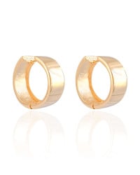 Brinco Argola Lisa Banhado a Ouro 18K