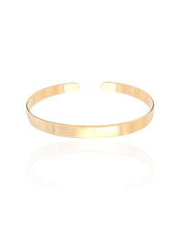 Bracelete Liso 5 mm Banhado a Ouro 18K