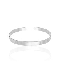 Bracelete Liso 5 mm Ródio Branco