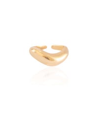 Anel Ajustável Abaulado Liso Tamanho P Banhado a Ouro 18K