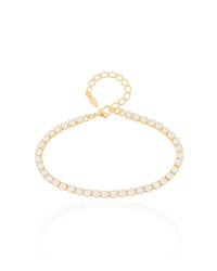 Pulseira Riviera Cristal Banhado a Ouro 18K