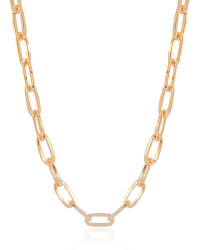 Gargantilha Elos Ovais 8 mm Banhado a Ouro 18K - 45 cm