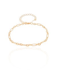 Pulseira Elos 3 mm Banhado a Ouro 18K