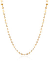 Gargantilha Plaquinhas Redondas 4 mm Banhado a Ouro 18K